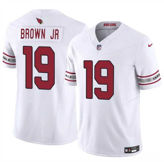 Men & Women & Youth Arizona Cardinals #19 Anthony Brown JR White 2024 F.U.S.E. Vapor Untouchable Limited Stitched Jersey